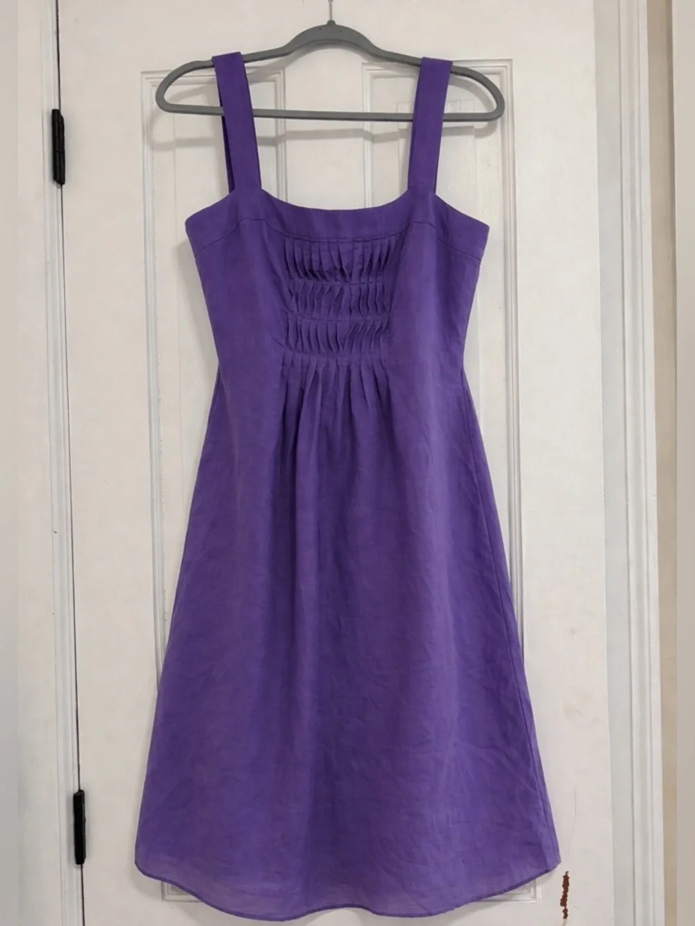 tahari dresses linen for Women for sale this summery sleeveless maxi features a charming flowery print with contrasting borders. Tahari Striped Linen-Blend Shirt Dress